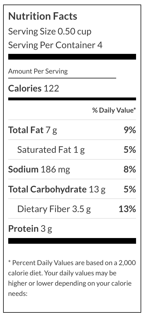 Nutrition Label