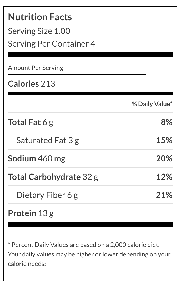 Nutrition Label